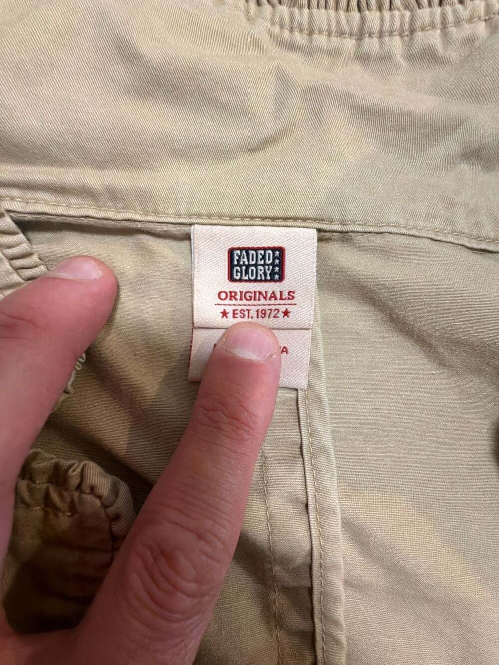 Faded Glory Originals Tan Cotton Utility Jacket Size 18